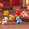 2026 Chinese New Year Mini Horse Figurine Cute Lucky Zodiac Decor DIY Office Desktop Car Interior Accessories