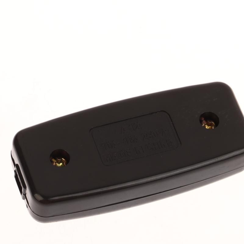 1/5Pcs Classic Black Inline On/Off Table Lamp Switches Home Light Boat Shape Switch Wires Cable Switches Electrical Accessories