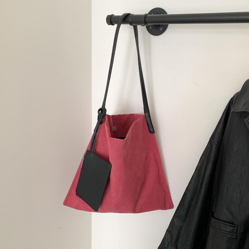 Canvas bag Lazy wind splicing tote bag Commuter large capacity New fashion Mother and child shoulder bag Women