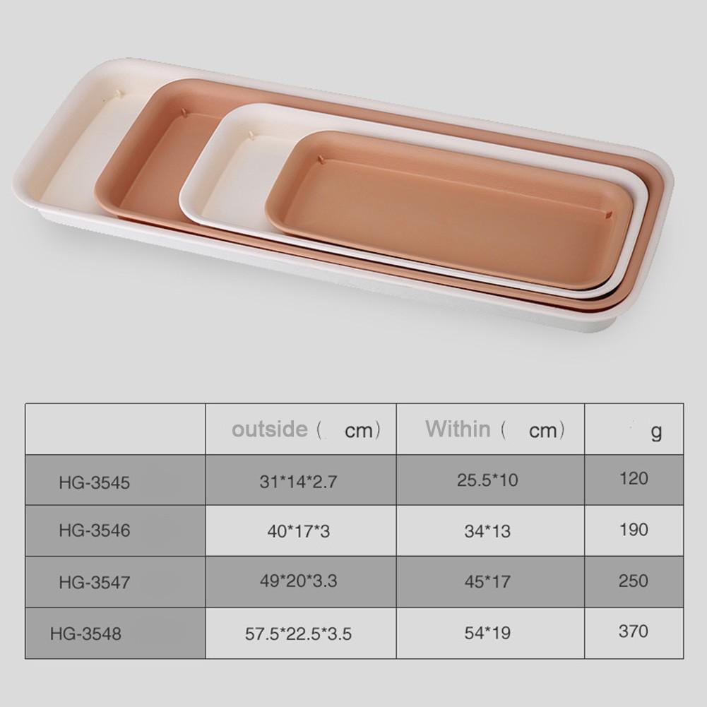 Indoor Outdoor Flower Pot Plant Saucer Drip Trays Resin Rectangle Plate