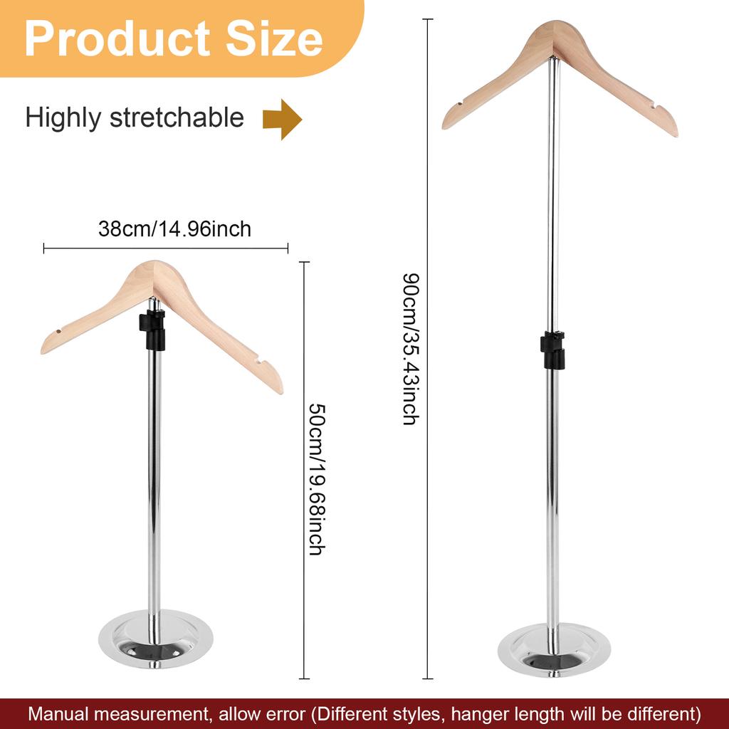 Shirt Display Stand Height Adjustable T Shirt Display Metal Clothing Display Stand with Stable Base Flexible T Shirt Display