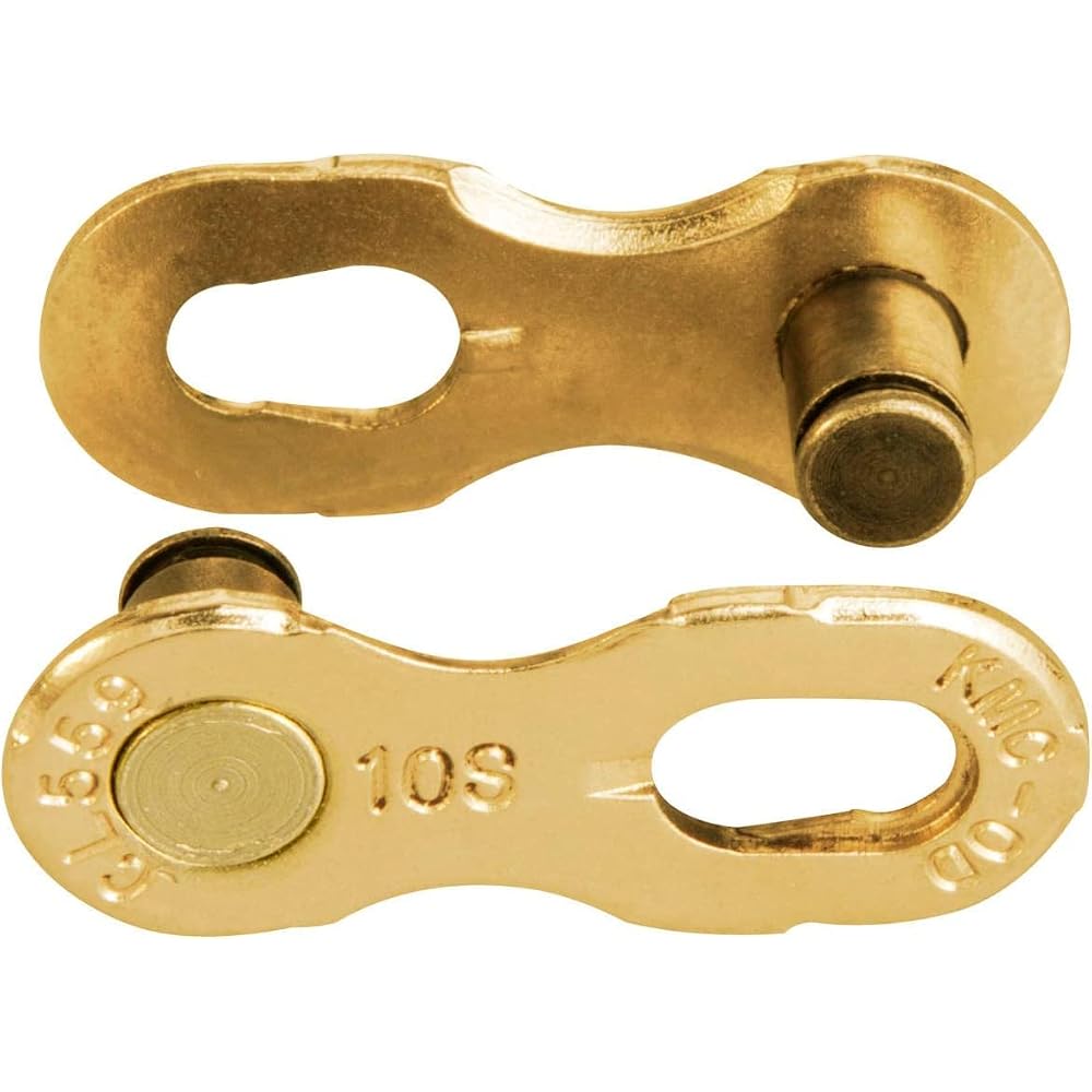 KMC Bicycle Chain CL559R Missing Link 2-Pack 10 Speed TI Gold