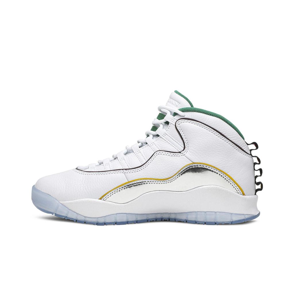 Air Jordan 10 Retro 'Wings' (Unisex) White / Clover Chrome / Black Vintage Basketball Shoes CK4352 103