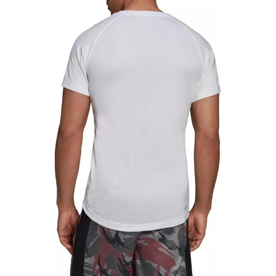 adidas Logo Print Sports Crew Neck Short Sleeve T-Shirt Men Tops White H28785
