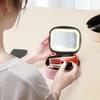 1 Pc LED Cosmetic Case with Lights and Mirror Cosmetic Bag, USB Rechargeable &Detachable Mirror