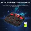 Tabletop Electronic Drum USB/Battery Powered 7 Pads Portable Drum Set with Built-in Speakers