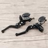 1 Pair Motorcycle 7 8in Aluminum Master Cylinder Reservoir Hydraulic Brake Clutch Lever Black