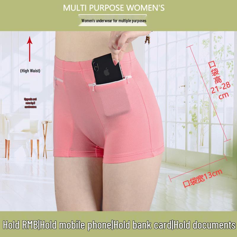 Women's Cotton Safety Shorts with Anti-Theft Pockets