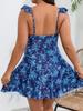 2024 Retro Plus Size Women's One-Piece High-Waist Swimsuit - European & American Style 