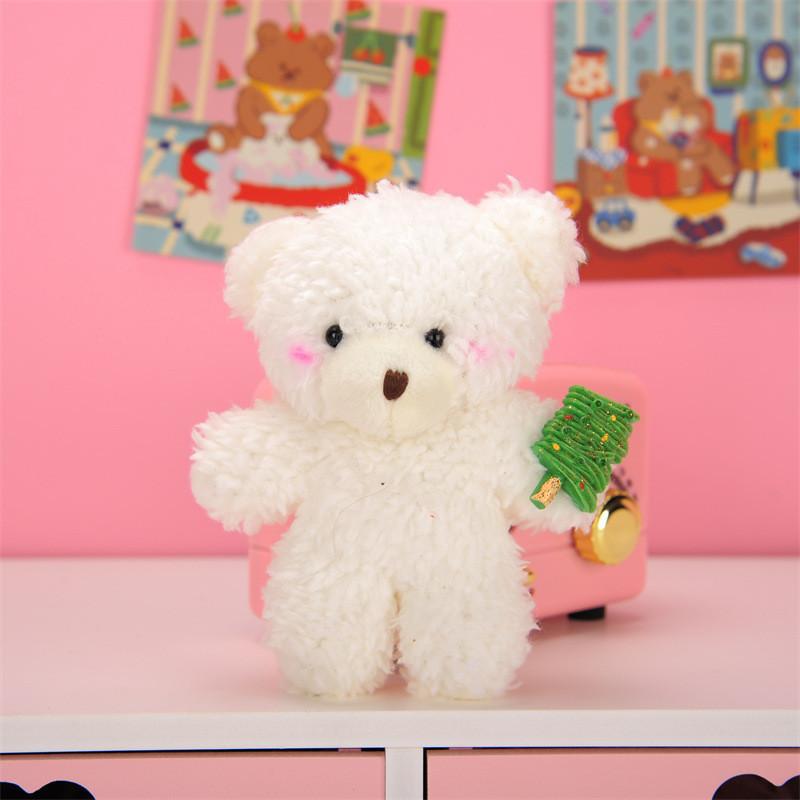 Adorable Plush Teddy Bear Keychain With Pearl For Girls' Backpacks And Bags