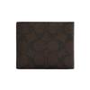 Coach 3 IN 1 Wallet 11 Classic Presbyopia Folding Short Style with Keychain Gift Box Cowhide Card Holder Wallet Men's Brown/Red
