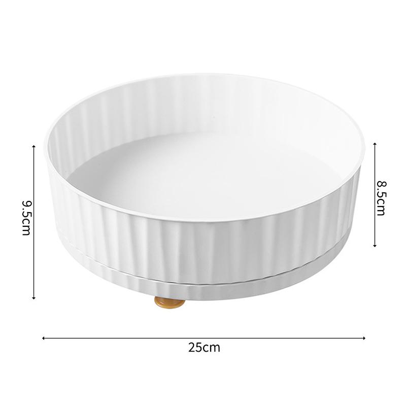 

Многоцелевая вращающаяся на 360 градусов нескользящая подставка для специй, органайзер для кладовой, вращающийся поднос с широким основанием, корзина для хранения, поднос для хранения фруктов и косметики