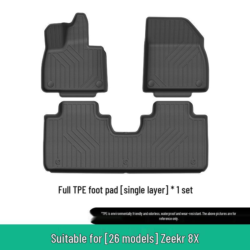 Zeekr 8X Car Floor Mats: Fits 26 Models, Waterproof, Anti-Slip, Eco-Friendly TPE Trunk Mat