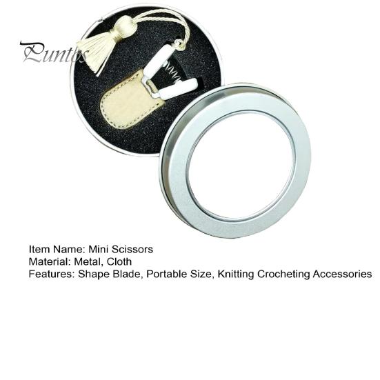 Mini sada pletacích nůžek s ochranným pouzdrem Úložný box Přenosný tvar Čepel Malé nůžky Šití Vyšívání Křížkovým stehem Pletení Háčkování