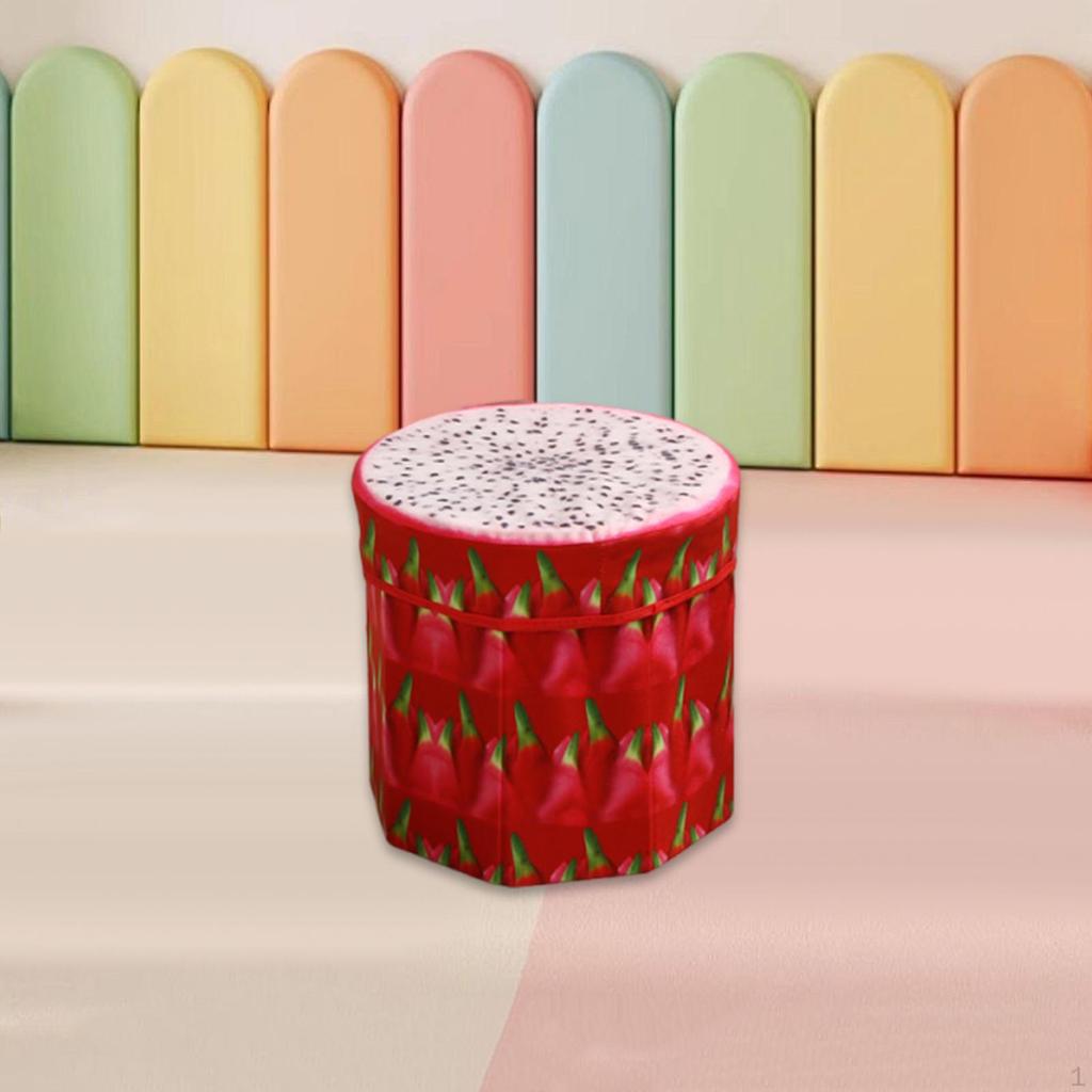 Folding Storage Ottoman Foot Rest Stool Toy Box Seat Chest for Bedroom Office