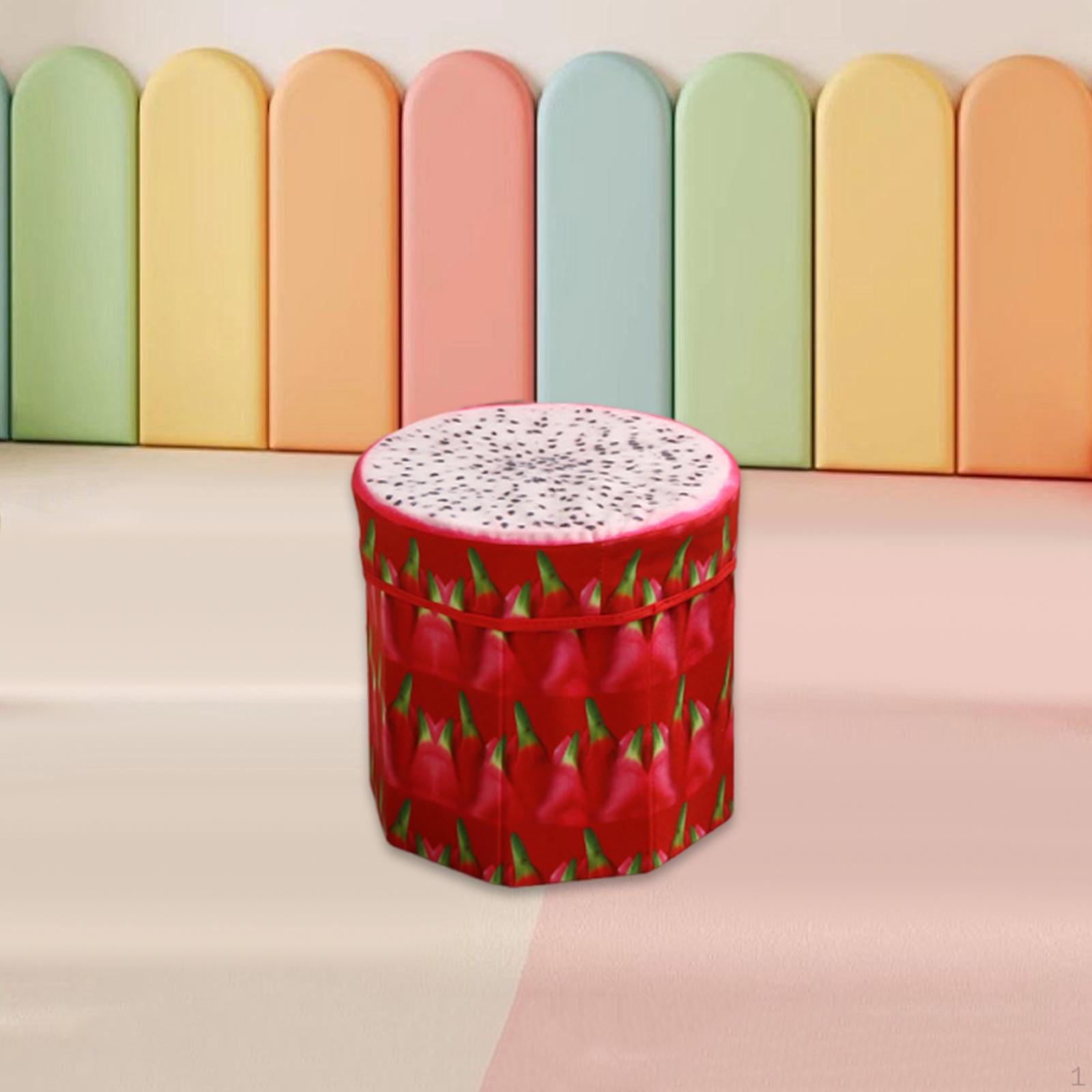 

Складной пуф для хранения, подставка для ног, табурет, ящик для игрушек, сиденье, сундук для спальни, офиса Dragon Fruit