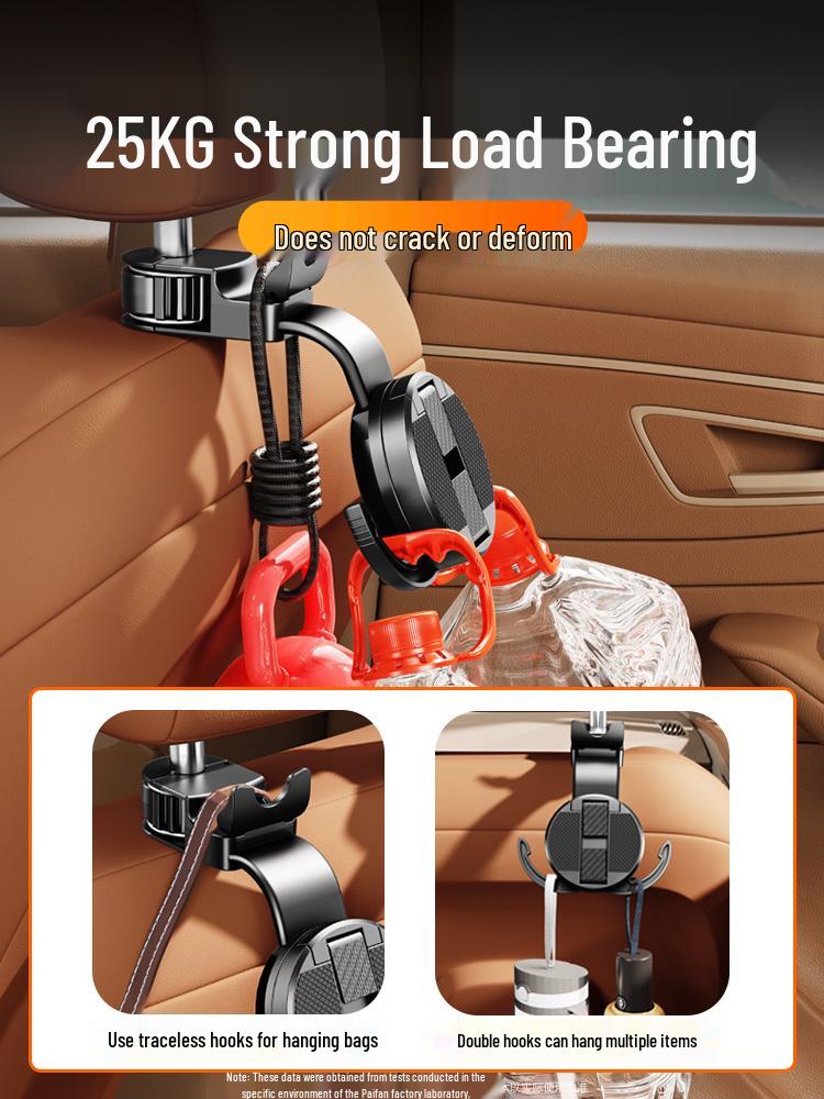 Car Rear Seat Phone Holder & Headrest Hook - Watch TV On-the-Go