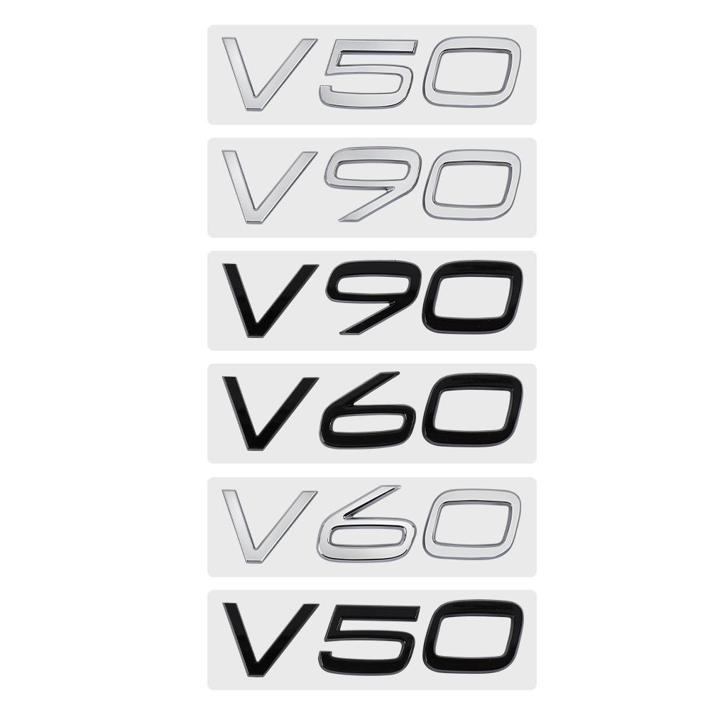 3D ABS Samolepka s emblémem zadních písmen pro auto Volvo V50 V60 V90 Dekorativní doplňky pro auto