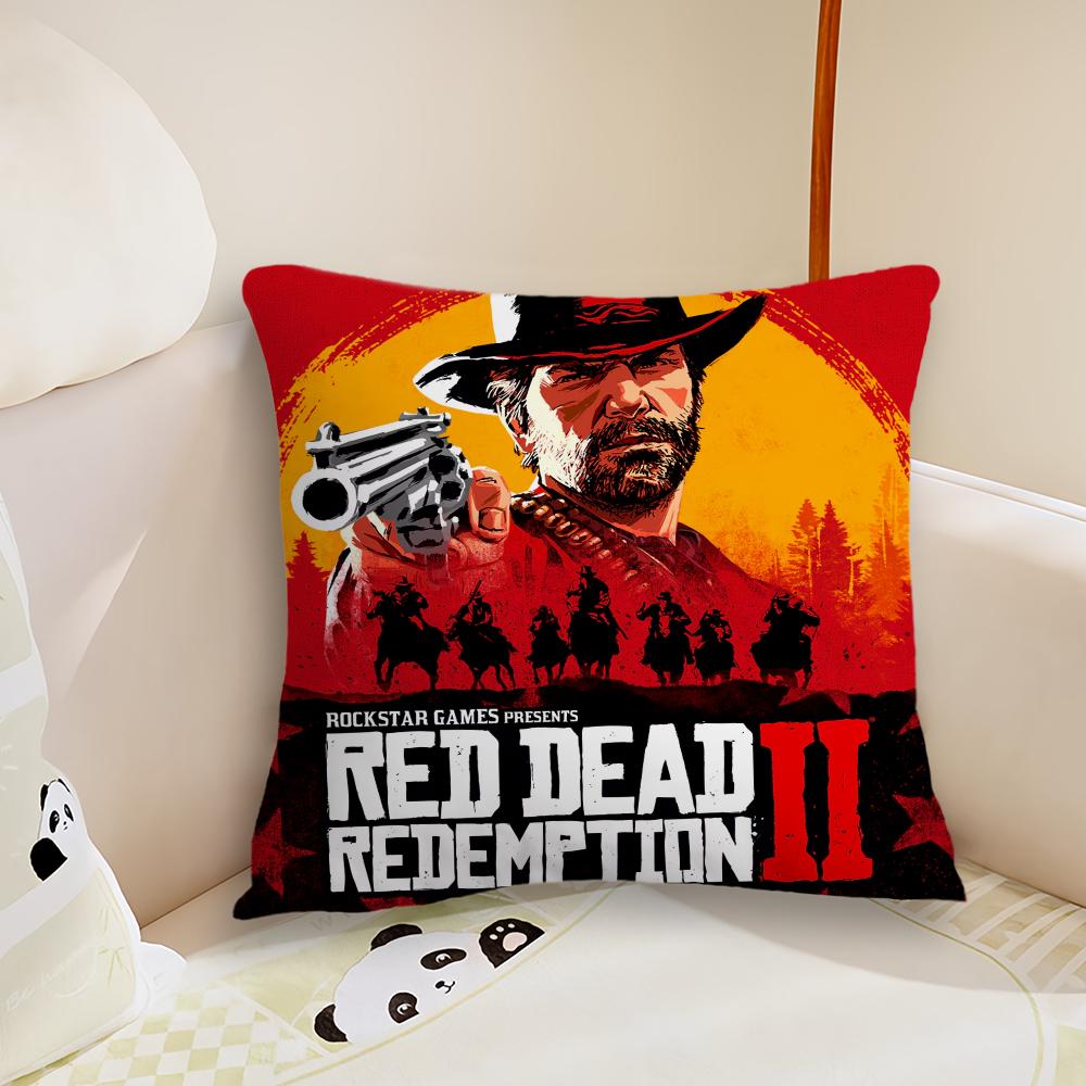 R-Red Dead R-Redemption2 Game Cushion Cover Cushion Room Bedroom Headboard Sofa Living Backrest Nap Time Pillow Case