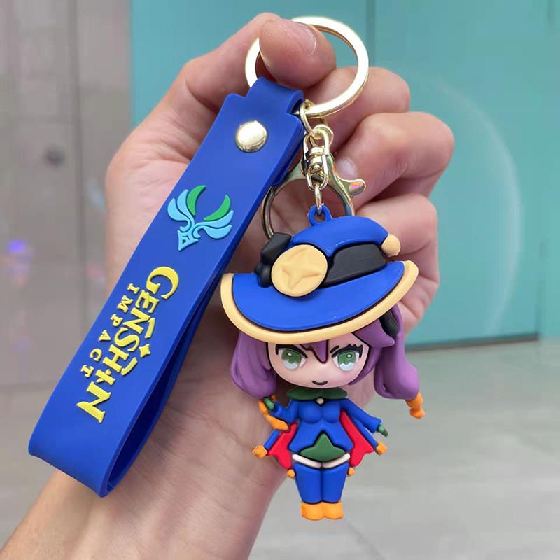 Genshin Impact And Naruto Silicone Keychain Figurine Collectible For Anime Fans