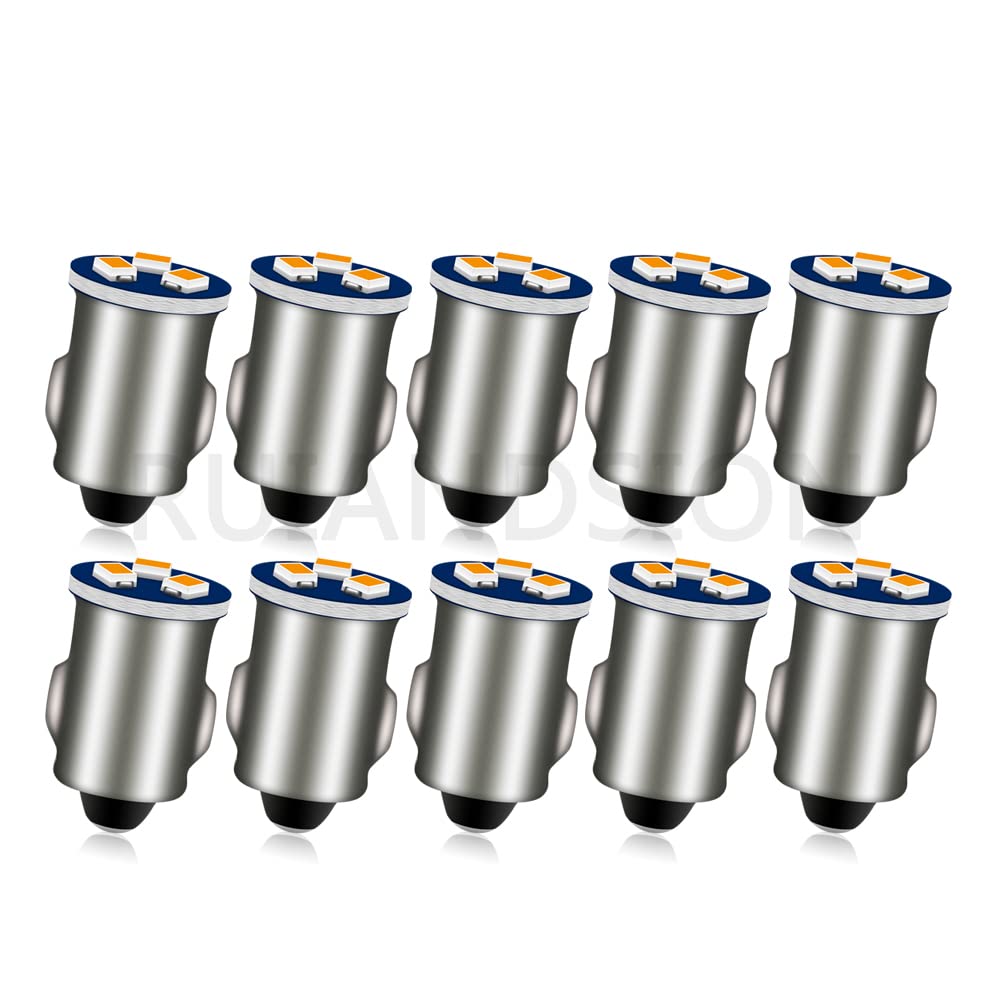 

[Set of 10] Ruiandsion 3898 BA7S LED Bulb DC12V Only Pack of 10