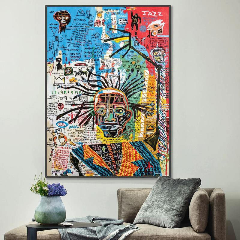 Toile d'art Graffiti de rue abstraite, peinture de Portrait Pop, affiches d'art et tableau d'art mural imprimé pour décoration de maison de salon
