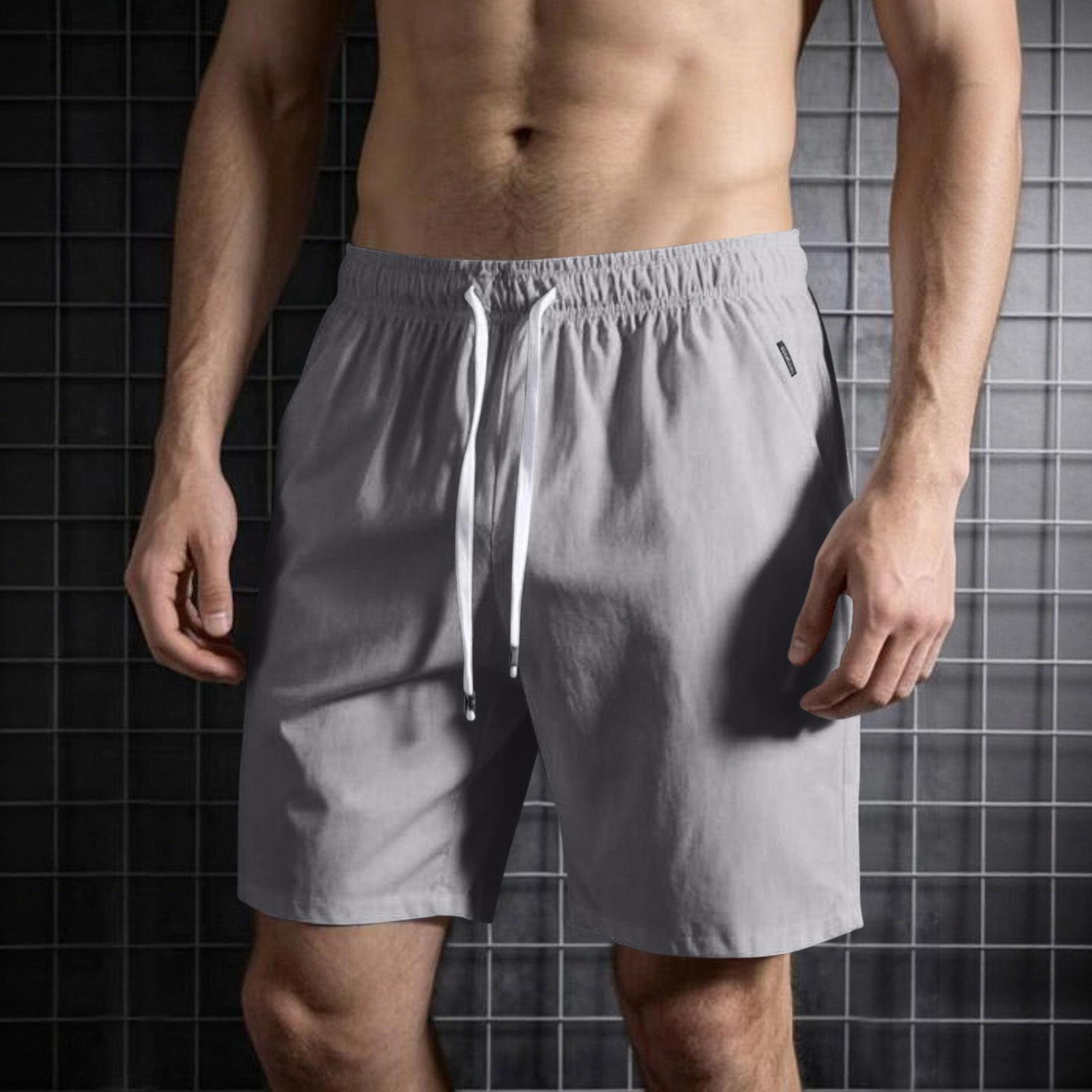 

Men s Summer Drawstring Five Quarter Pants Men s Casual Sports Beach Pants XL