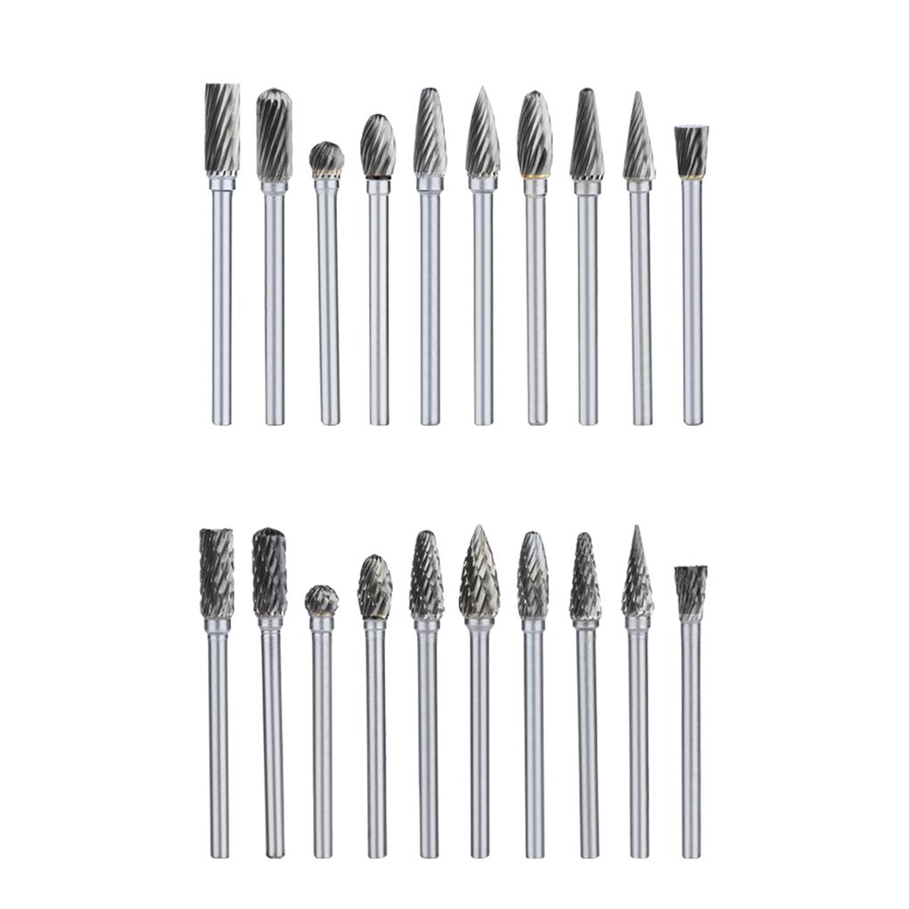 10 Pieces Grinding Rotary Burr File Home Industrial Factory End Milling Slicer Replacement Hand Drill Tool Parts