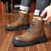 Trendy High Top Platform Winter Warm Boots Man Fashion Casual Boots For Men Original Comfortable Leather Men's Ankle Boots