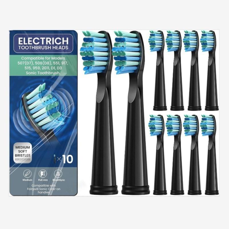 Electric Toothbrush Heads Set With Replacement Tips For Fairywill Fw-507/508/551/917/959 Series Oral Care