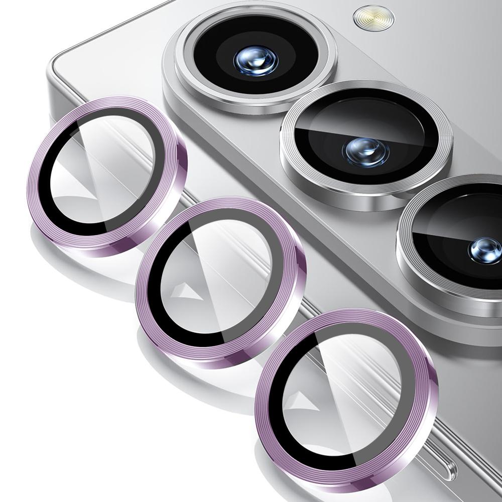 Fashion Colorful Ultra HD Metal Ring Lens Tempered Glass Film For Samsung Galaxy Z Fold 7 6 Dustproof Anti-Scratch Protect Cover