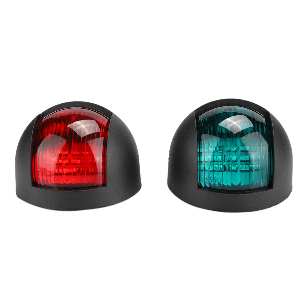 2Pcs Signal Lamp Red Green LED Waterproof Boat Navigation Light 12V 24V
