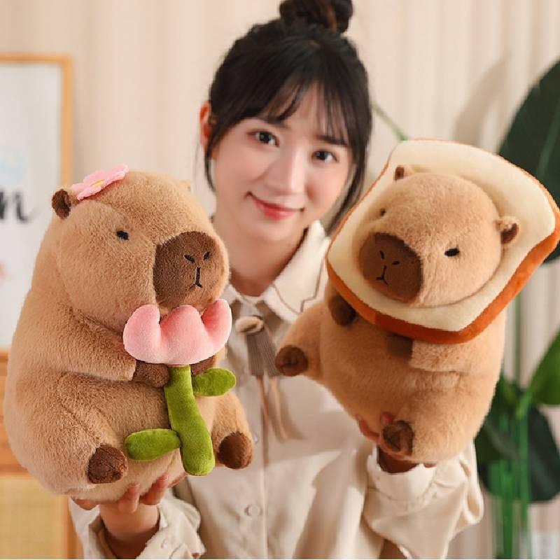 Adorable Toast Capybara Plush Toy Cuddly Stuffed Animal Doll For Girls Perfect For Sleeping 30cm