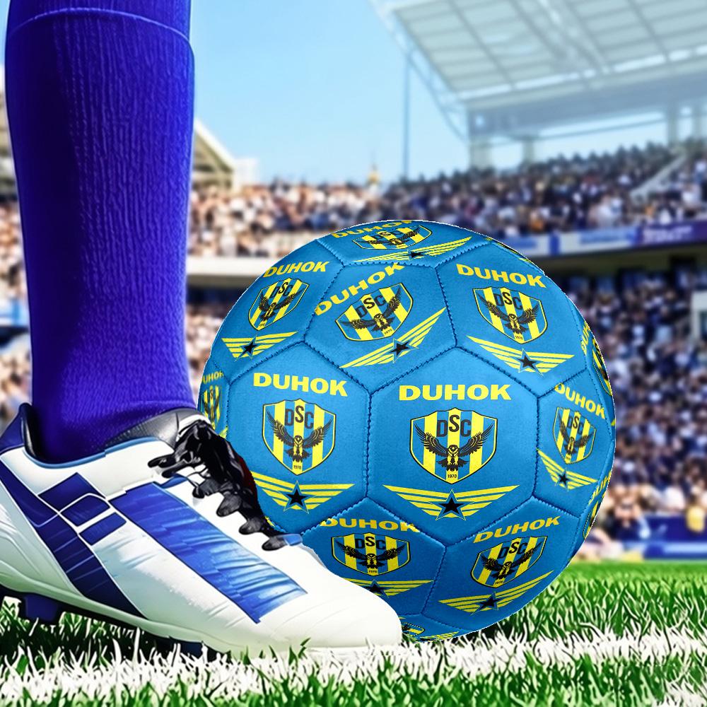 Duhok Sports Club Emblem Size 5 Soccer Ball, Suitable for Training and Matches, High-Elasticity, Wear-Resistant Material Gift for Fan