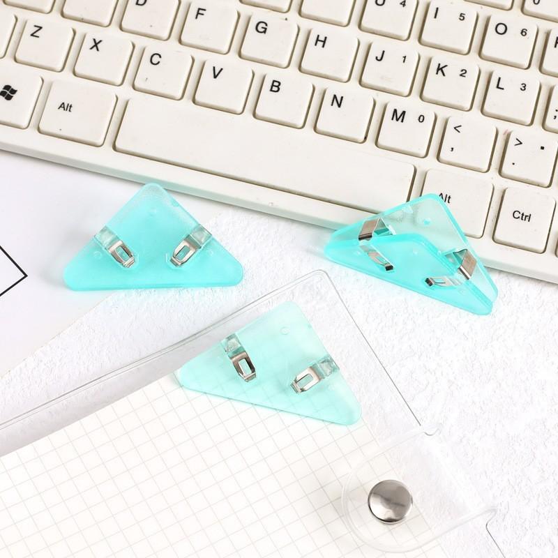 1/5/10/20 Adet Çok Fonksiyonlu Ofis Üçgen Kitap Klipsi - Yuvarlanmayı Önleyen Plastik Dosya Klasörü Düzenleyici