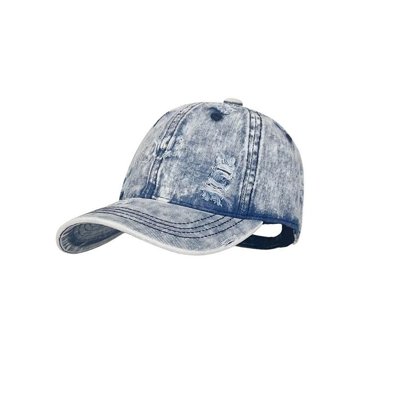 Spring and Autumn New Hat Men's Fashion Ripped Cowboy Baseball Cap Street Hip Hop Cap Women