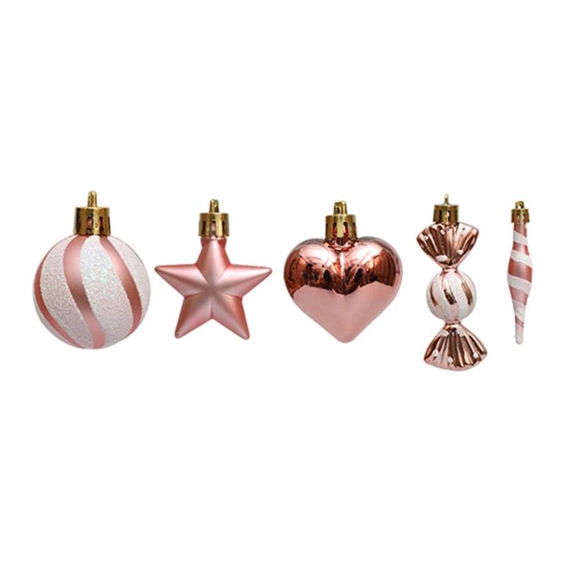 Christmas Tree Decoration Set Holiday Baubles Shatterproof Christmas Tree Decorations Assorted Color Pendant