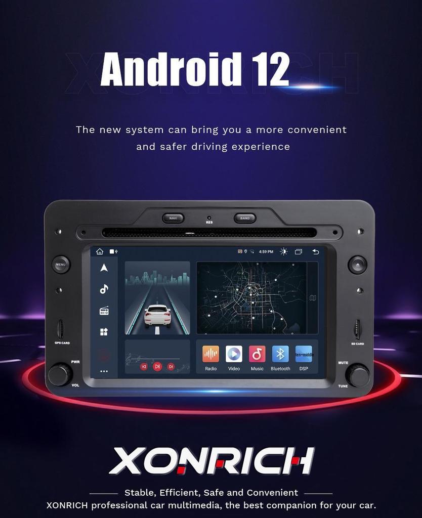 6.2-Inch Android 12 Car DVD GPS for Alfa Romeo 2006-2013 Models