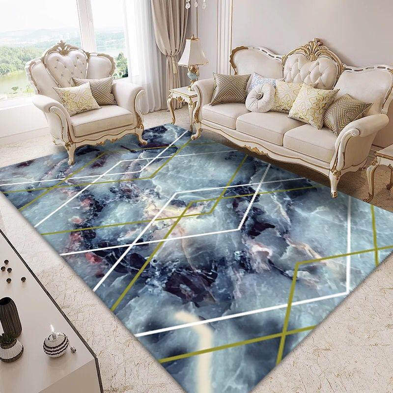 Luxury Marble Style Rugs for Living Room Home Bedroom Decor Large Size Carpet Coffee Table Non-slip Carpet