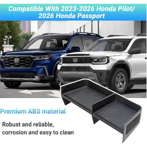 Center Console Organizer Compatible With  2024 2025 2026 Pilot/2026 Passport Accessories, Storage Box Tray Ert Divider Compartment Tray Interior