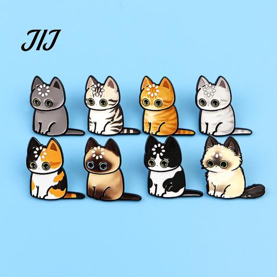 Cat Lover Brooch Cartoon Pin for Clothing, Enamel Kitten Alloy Badge Decorative Clothing Pin, Backpacks Hats Scarves Accessory, Gift Lovers