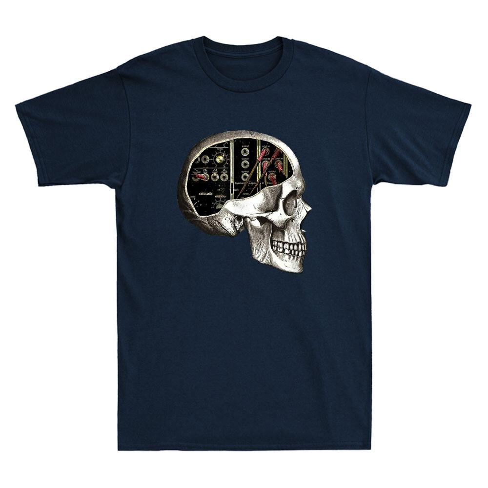 Analog Syntth Skull For Syntth Nerd Great Gift Idea Vintage Unisexs Black Tshirt