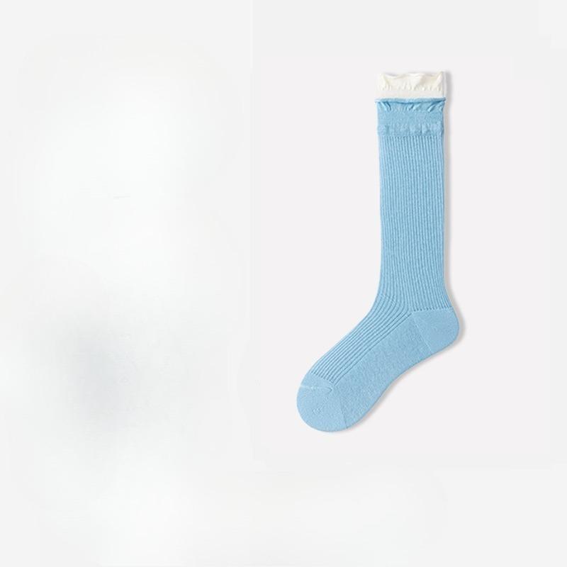 Female Autumn Pure Cotton Boneless Anti Pilling Anti Bacteria Anti Deodorant Moon Seed Tube Pile Socks