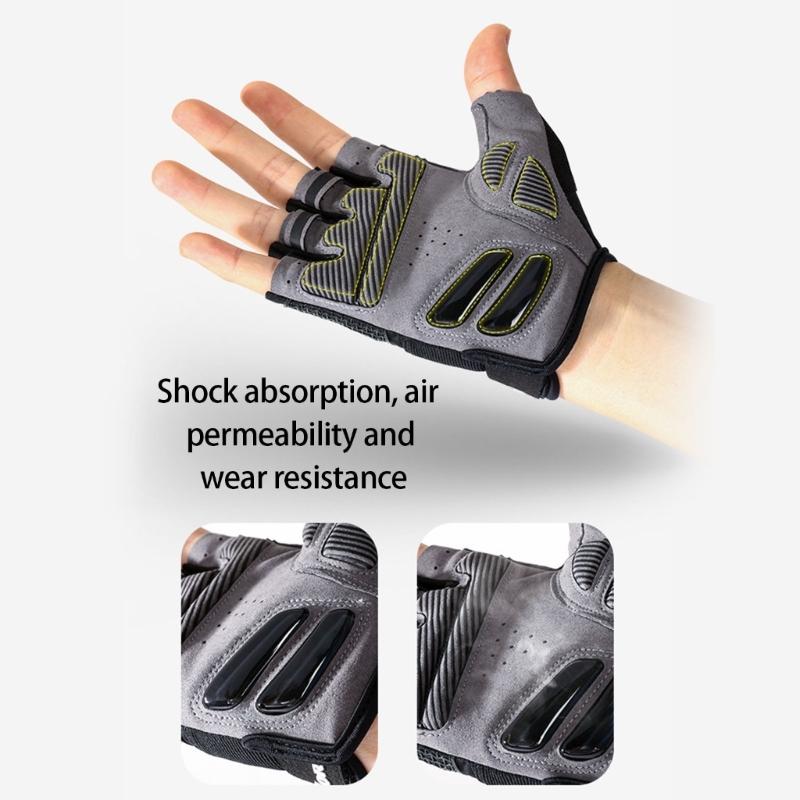 Road Bike Gloves Half Finger Breathable Meshes Sweat Wicking Durability Gloves for Long Distances Cycling
