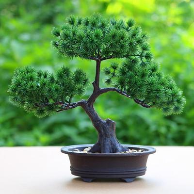 Künstlicher Kiefernbaum-Bonsai für den Innenbereich – grünes Dekor, Topfpflanze, Ornament