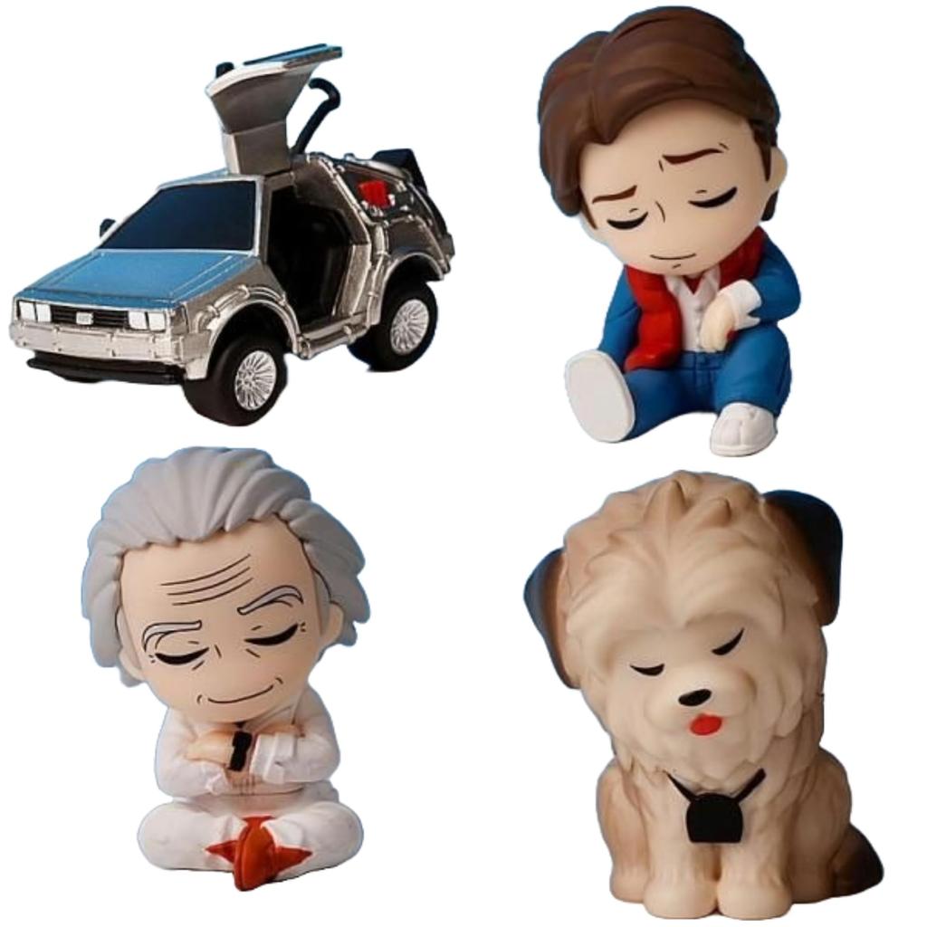 Back to the Future Complete Set of 4 Types Capsule Shoulder-Shaking Fig. × (Gachapon Toy)