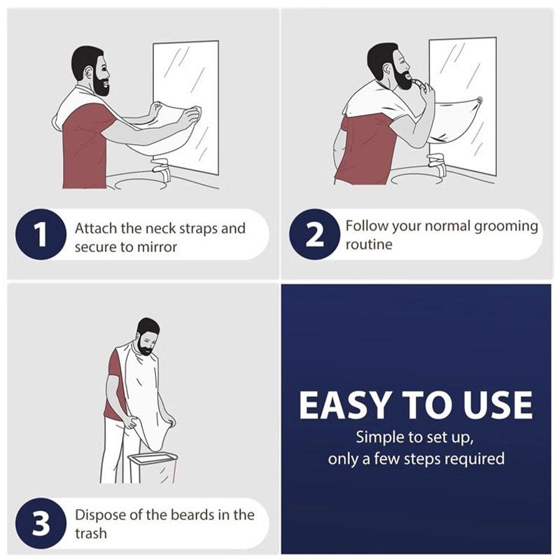 Men's Home Shaving Scarf Shaving Cloth Hair Cutting Hat Hair Cutting Apron Dirt Proof Keep Clean Shaving Tool