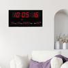 Large Screen Digital Wall Clock LED Display Home W/ Temperature Alarm Clocks