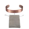 Pure Copper Bracelets 15mm Matte Adjustable Open Cuff Bangles Health Energy High Magnet Jewelry Male Resizable Metal