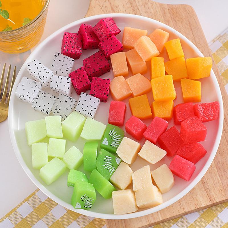 DIY Fruit Pie Materials: Kiwi & Dragon Fruit Play Food Pieces - Handmade Model Ornaments & Props
